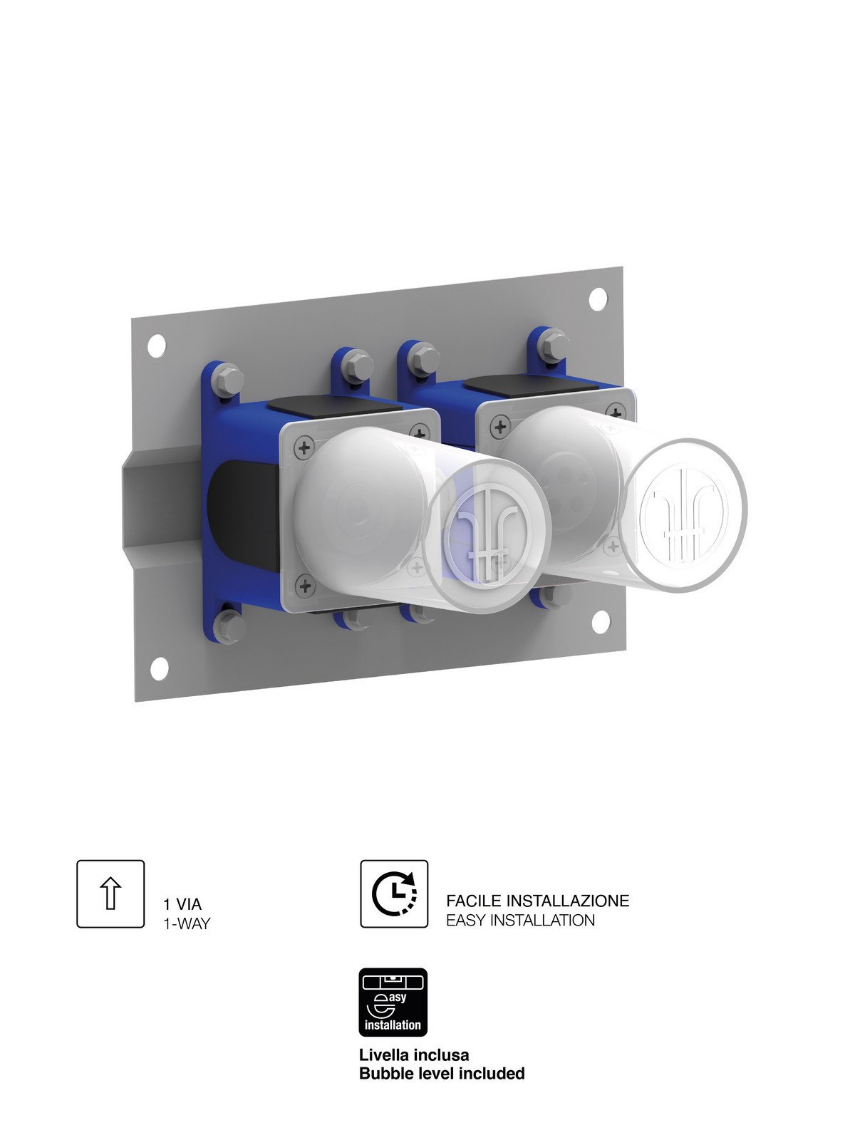 Cuerpo universal empotrado para monomando hydro-teleducha, cartu